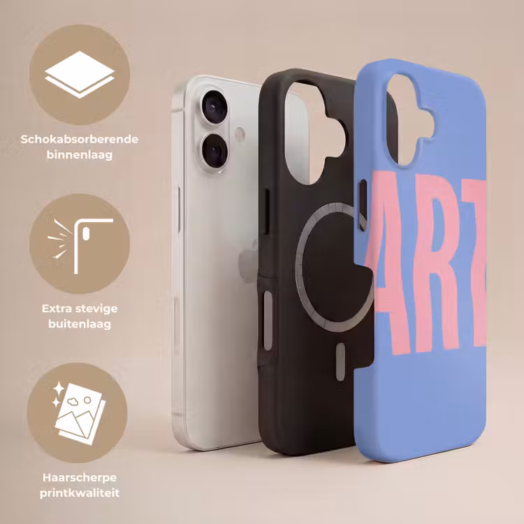 Art - Roze - Blauw Toughcase MagSafe Apple iPhone 17 klein -USP_Lagen_NL