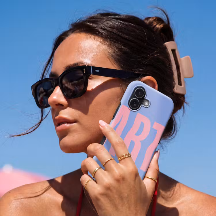 Art - Roze - Blauw Toughcase MagSafe Apple iPhone 17 klein -Sfeer2V