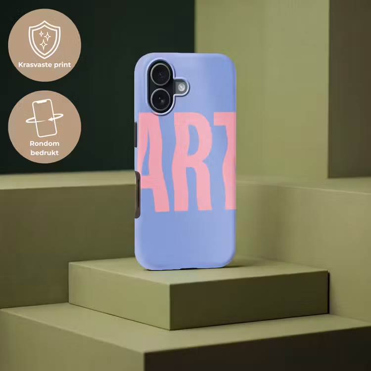 Art - Roze - Blauw Toughcase MagSafe Apple iPhone 17 klein -USP_PrintM_NL