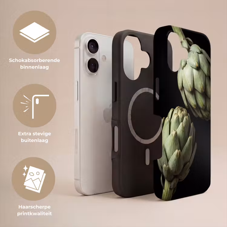 Telefoonhoesje Toughcase - Artisjok - Groen - Eten — 3