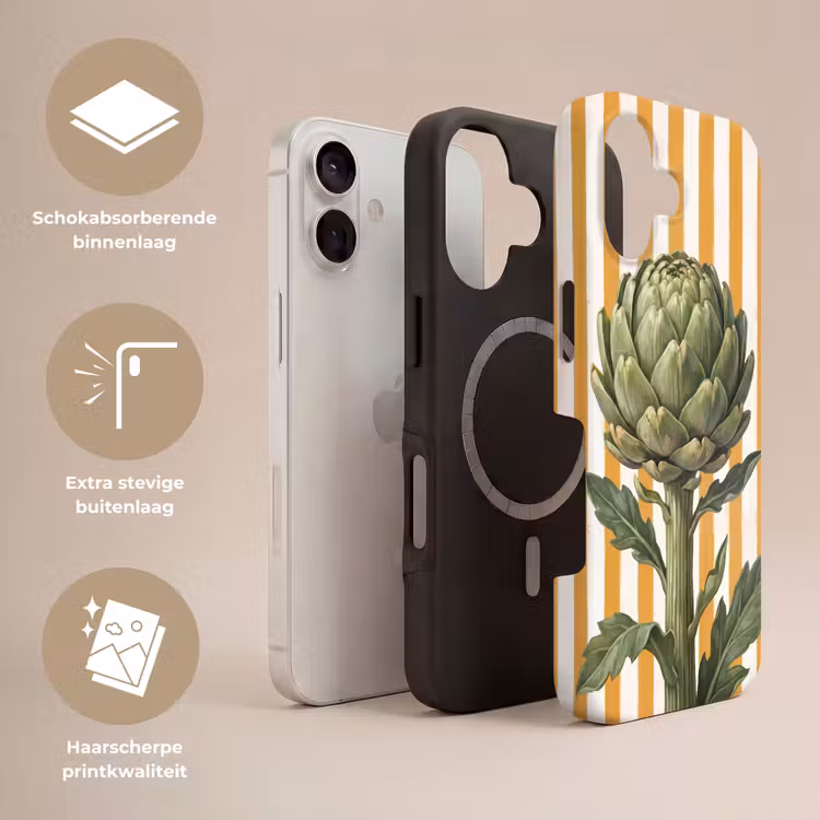 Telefoonhoesje Toughcase - Artisjok - Modern - Groente - Artisjok - Modern - Groente Toughcase MagSafe Apple iPhone 17 klein