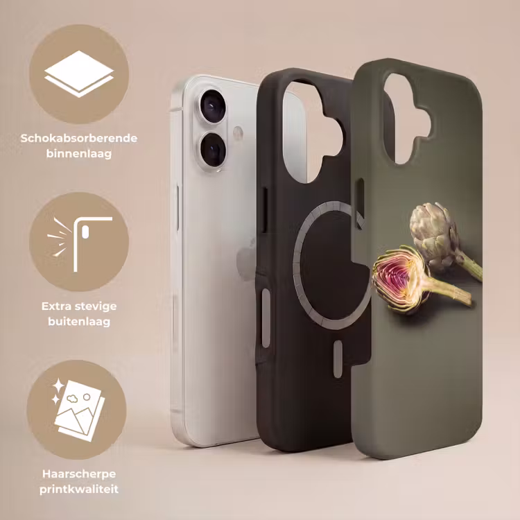 Telefoonhoesje Toughcase - Artisjok - Paars - Voedsel - Artisjok - Paars - Voedsel Toughcase MagSafe Apple iPhone 17 klein