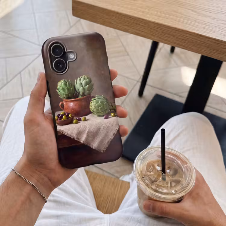 Telefoonhoesje Toughcase - Artisjokken - Olijven - Eten - Artisjokken - Olijven - Eten Toughcase MagSafe Apple iPhone 17 klein