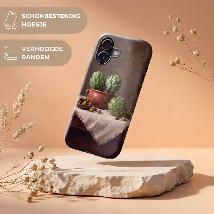 Telefoonhoesje Toughcase - Artisjokken - Olijven - Eten - Artisjokken - Olijven - Eten Toughcase MagSafe Apple iPhone 17 klein