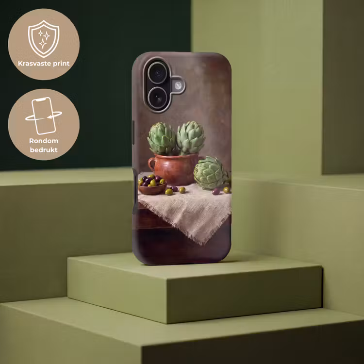 Telefoonhoesje Toughcase - Artisjokken - Olijven - Eten - Artisjokken - Olijven - Eten Toughcase MagSafe Apple iPhone 17 klein