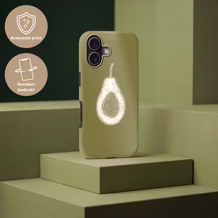 Avocado - Minimalistisch - Illustratie - Groen Toughcase MagSafe Apple iPhone 17 klein -USP_PrintM_NL