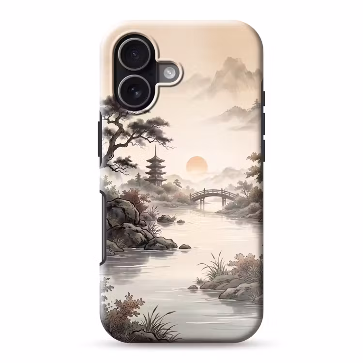 Azië - Landschap - Kleurrijk Toughcase MagSafe Apple iPhone 17 klein -3d