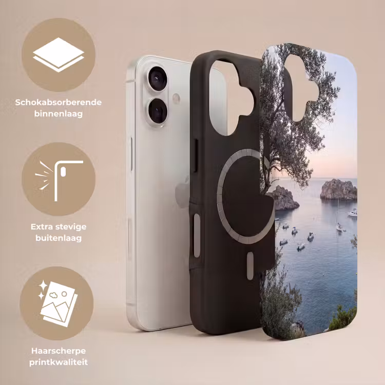 Telefoonhoesje Toughcase - Baai - boten - zonsondergang - Baai - boten - zonsondergang Toughcase MagSafe Apple iPhone 17 klein