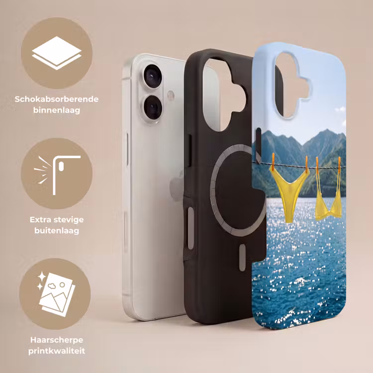 Badmode - Bikini - Zee - Bergen - Geel Toughcase MagSafe Apple iPhone 17 klein -USP_Lagen_NL