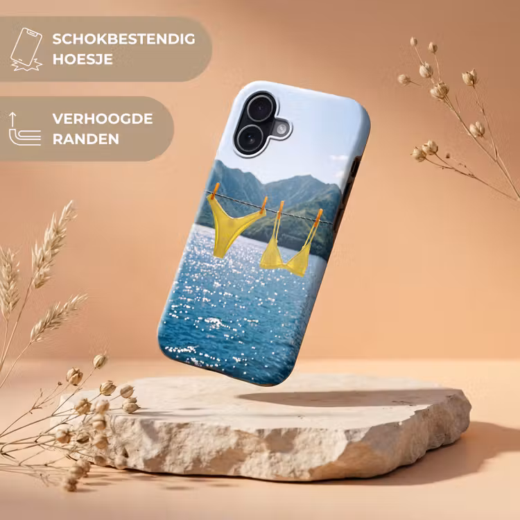 Badmode - Bikini - Zee - Bergen - Geel Toughcase MagSafe Apple iPhone 17 klein -USP_RandenV_NL
