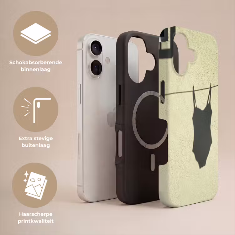 Badpak - Schaduw - Muur - Zomer - Minimalistisch Toughcase MagSafe Apple iPhone 17 klein -USP_Lagen_NL