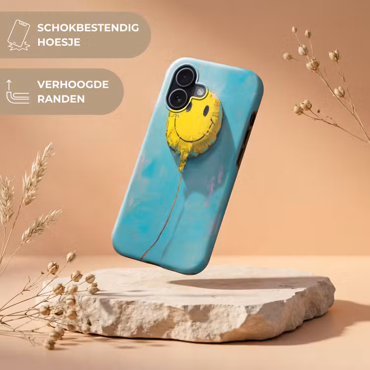 Ballon - Geel - Smiley Toughcase MagSafe Apple iPhone 17 klein -USP_RandenV_NL