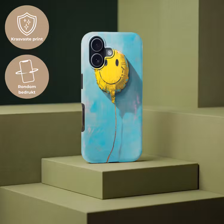 Ballon - Geel - Smiley Toughcase MagSafe Apple iPhone 17 klein -USP_PrintM_NL