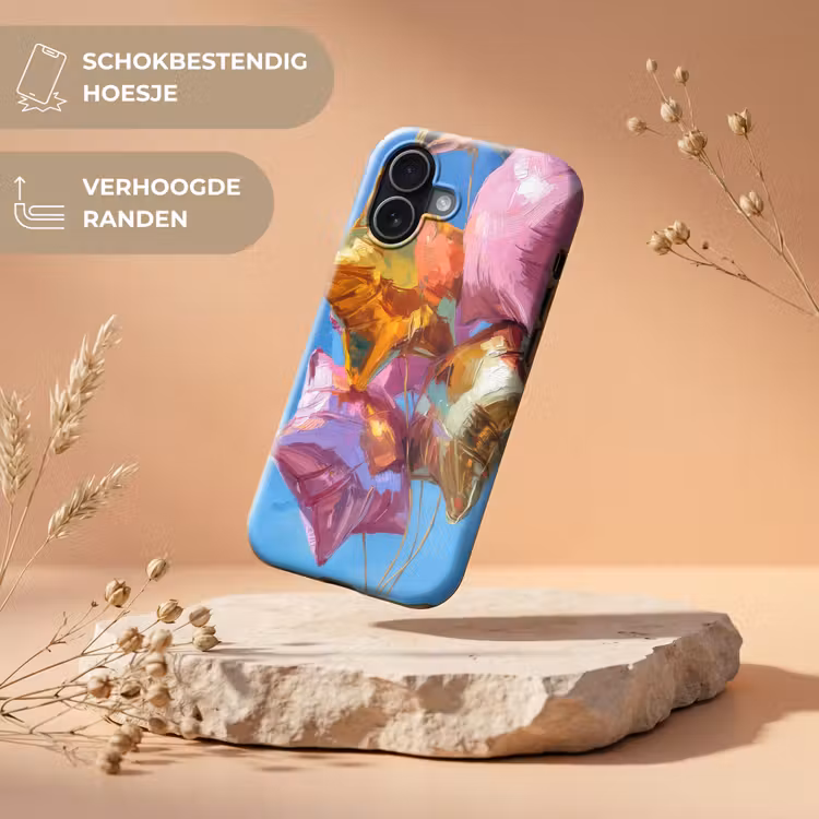 Ballonnen - Goud - Stervorm - Roze Toughcase MagSafe Apple iPhone 17 klein -USP_RandenV_NL