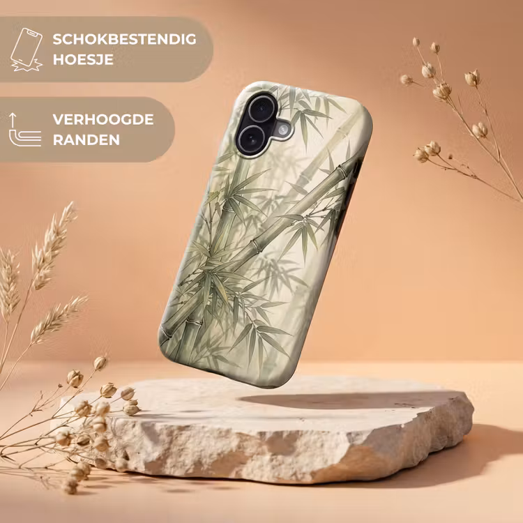 Bamboe - Bladeren - Aziatisch - Groen - Natuur Toughcase MagSafe Apple iPhone 17 klein -USP_RandenV_NL