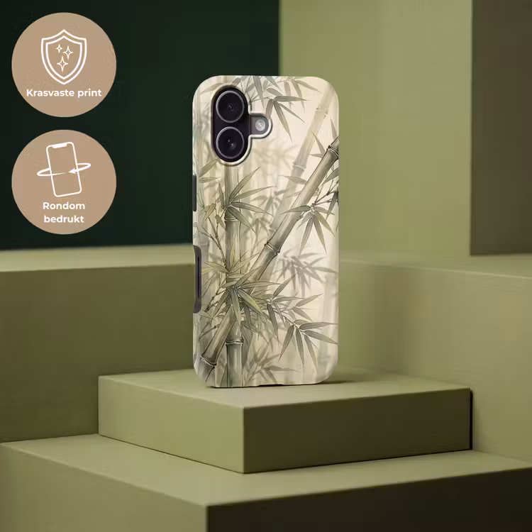 Bamboe - Bladeren - Aziatisch - Groen - Natuur Toughcase MagSafe Apple iPhone 17 klein -USP_PrintM_NL
