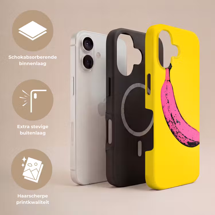 Banaan - Grafisch - Geel Toughcase MagSafe Apple iPhone 17 klein -USP_Lagen_NL