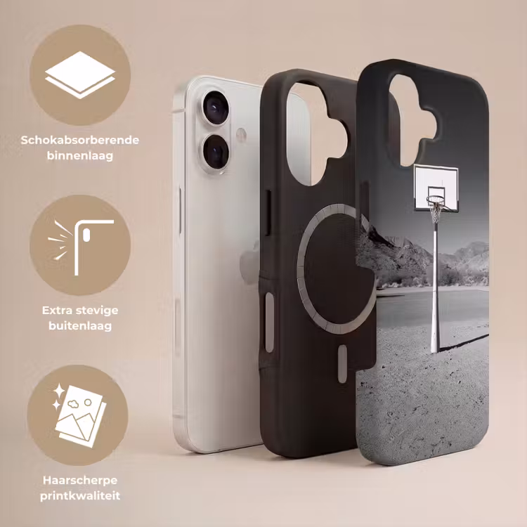 Basketbalpaal - Landschap - Zand - Wit Toughcase MagSafe Apple iPhone 17 klein -USP_Lagen_NL