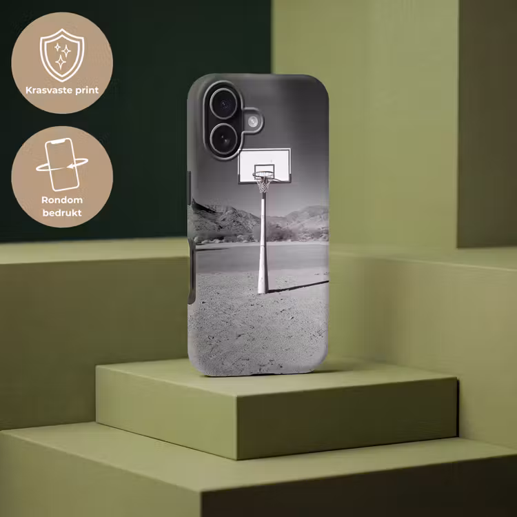 Basketbalpaal - Landschap - Zand - Wit Toughcase MagSafe Apple iPhone 17 klein -USP_PrintM_NL