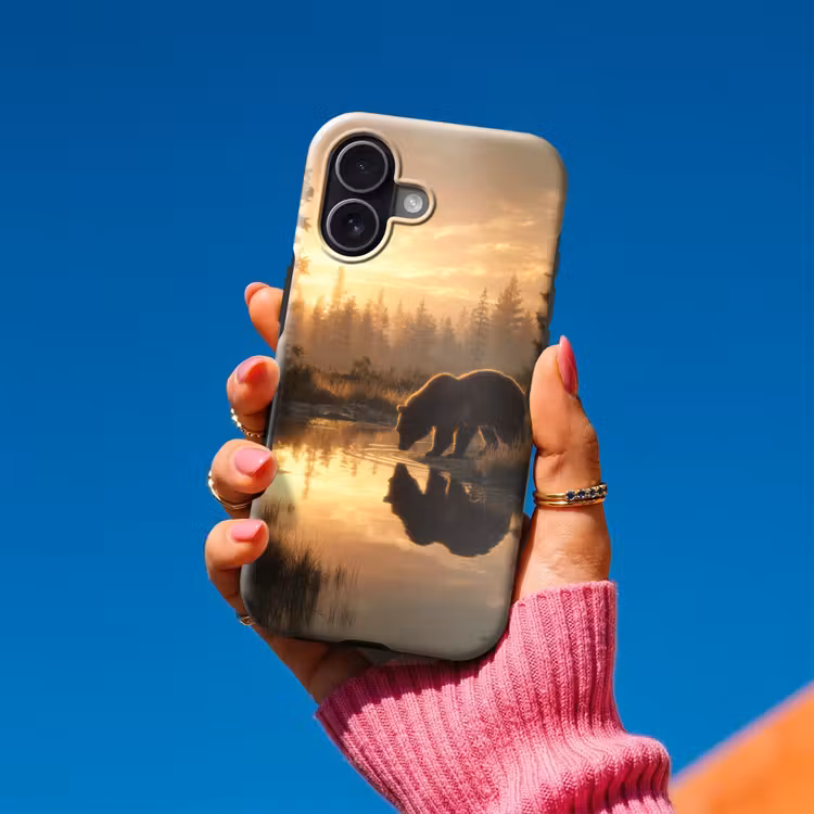 Beer - water - Bos - Ochtendlicht Toughcase MagSafe Apple iPhone 17 klein -Sfeer1V
