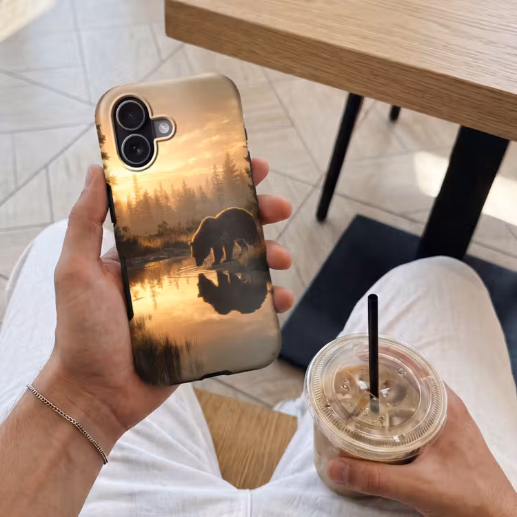 Beer - water - Bos - Ochtendlicht Toughcase MagSafe Apple iPhone 17 klein -Sfeer1M