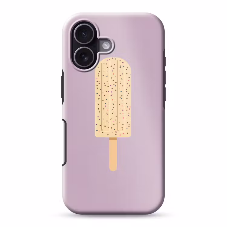 Beige - Ijsje - Spikkels Toughcase MagSafe Apple iPhone 17 klein -3d