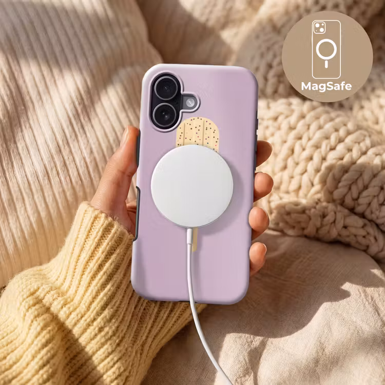 Beige - Ijsje - Spikkels Toughcase MagSafe Apple iPhone 17 klein -USP_MagsafeV