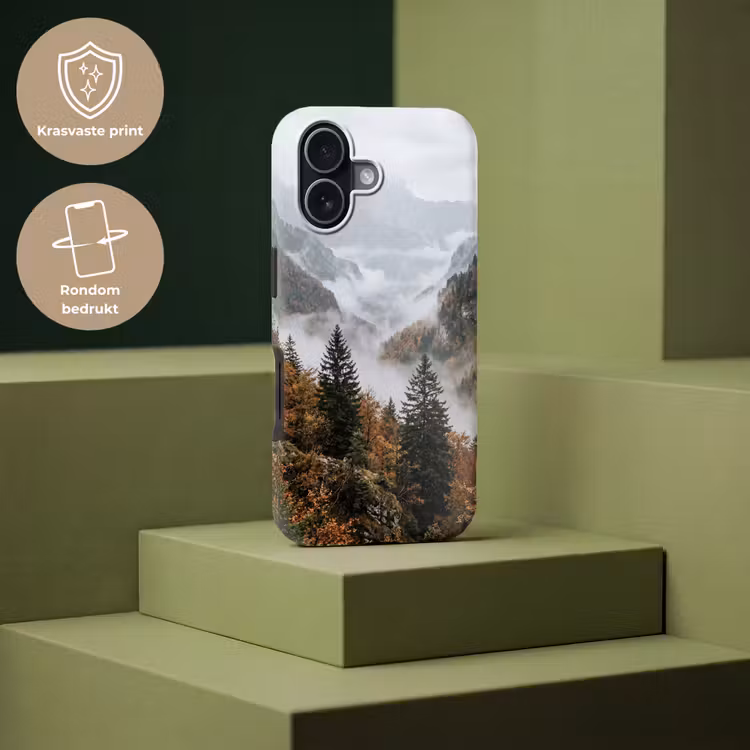 Bergen - Vallei - Mist - Herfst - Natuur Toughcase MagSafe Apple iPhone 17 klein -USP_PrintM_NL