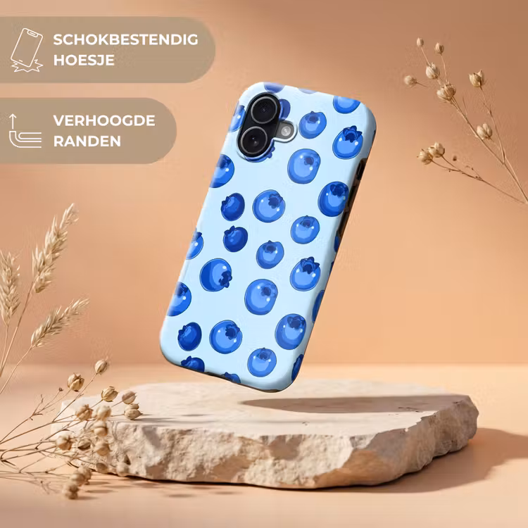 Bessen - Modern - Blauw Toughcase MagSafe Apple iPhone 17 klein 1017 -USP_RandenV_NL