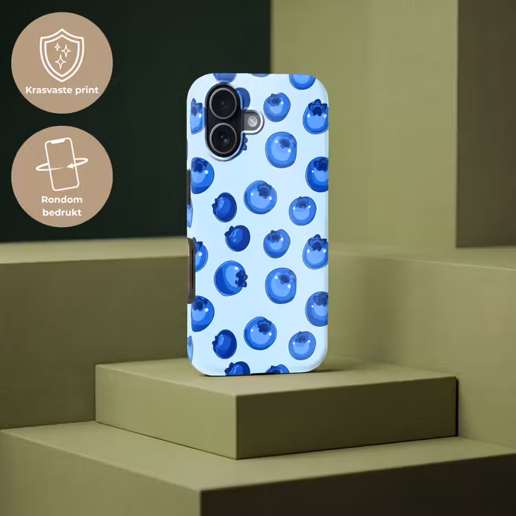 Bessen - Modern - Blauw Toughcase MagSafe Apple iPhone 17 klein 1017 -USP_PrintM_NL
