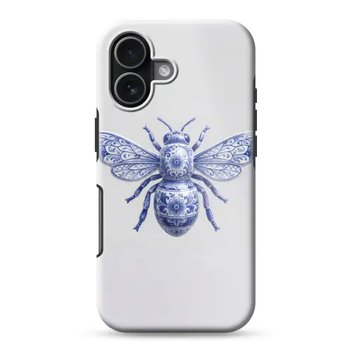 Bij - Modern - Delfts - Blauw Toughcase MagSafe Apple iPhone 17 klein -3d