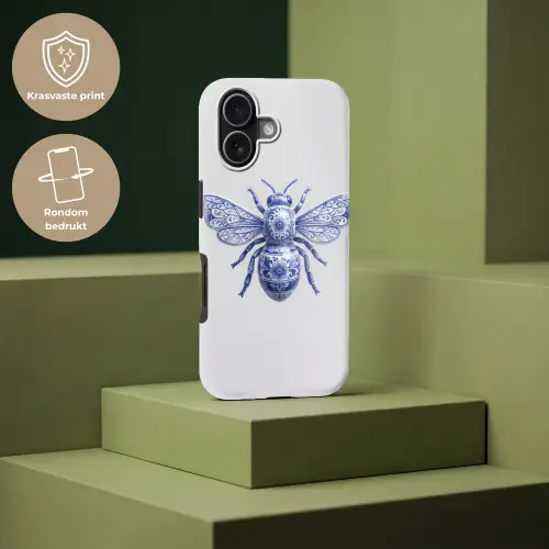 Bij - Modern - Delfts - Blauw Toughcase MagSafe Apple iPhone 17 klein -USP_PrintM_NL