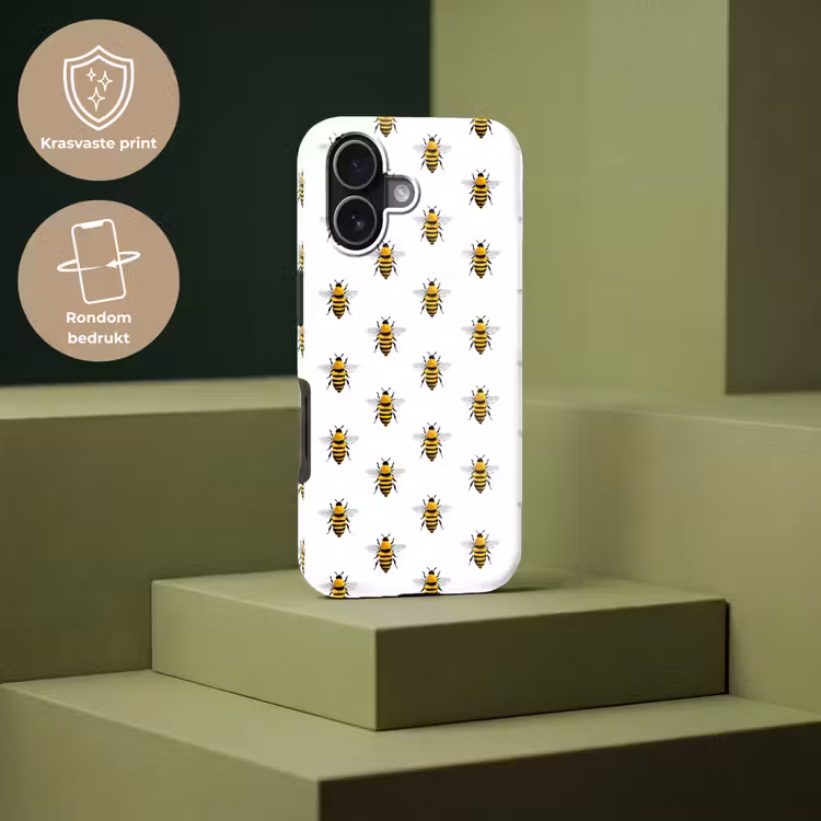 Bijen - Tijdloos - Wit Toughcase MagSafe Apple iPhone 17 klein 1017 -USP_PrintM_NL