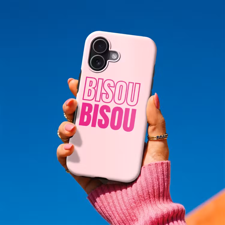 Bisou - Roze - Minimalistisch Toughcase MagSafe Apple iPhone 17 klein -Sfeer1V