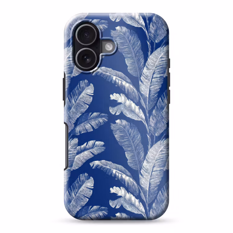 Blad - Palm - Blauw Toughcase MagSafe Apple iPhone 17 klein 1017 -3d