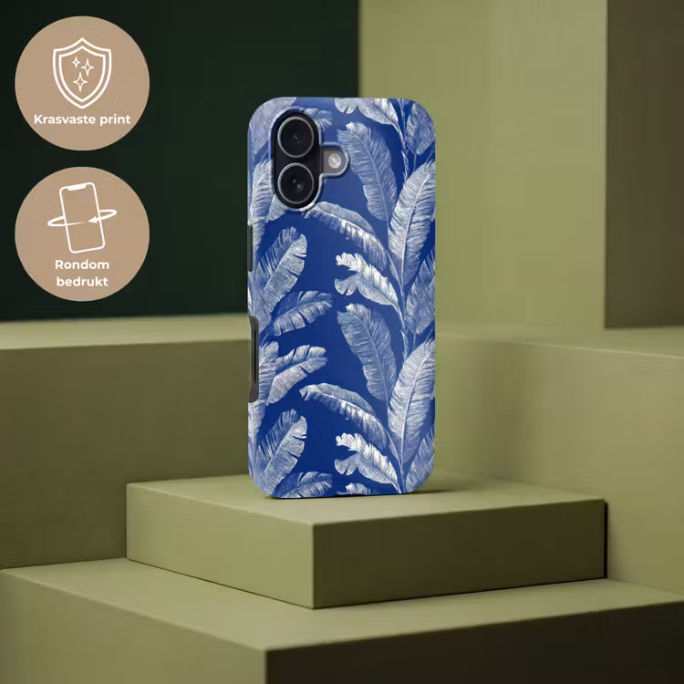 Blad - Palm - Blauw Toughcase MagSafe Apple iPhone 17 klein 1017 -USP_PrintM_NL