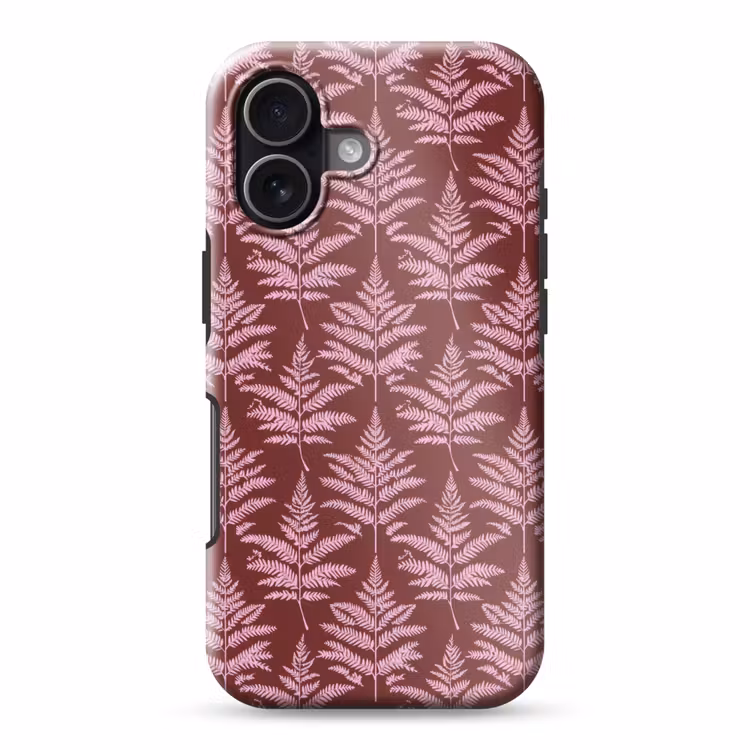 Blad - Patroon - Paars Toughcase MagSafe Apple iPhone 17 klein 1017 -3d