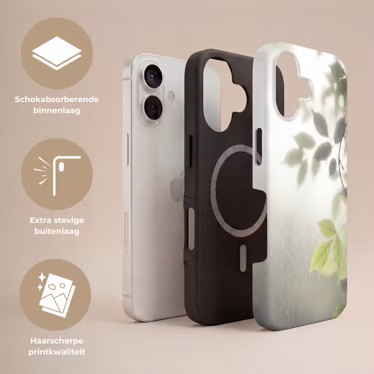 Blad - Schaduw - Natuur - Abstract - Groen Toughcase MagSafe Apple iPhone 17 klein -USP_Lagen_NL