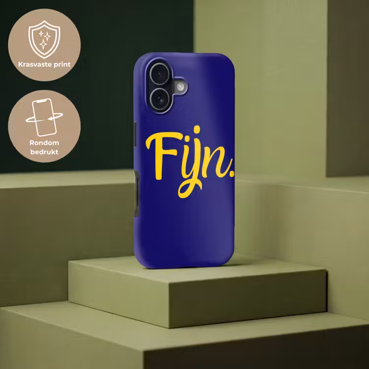 Blauw - Geel - Fijn Toughcase MagSafe Apple iPhone 17 klein -USP_PrintM_NL