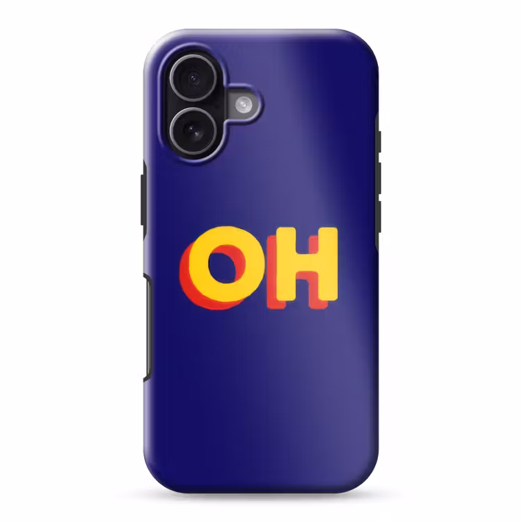 Blauw - Geel - OH - Schaduw Toughcase MagSafe Apple iPhone 17 klein -3d