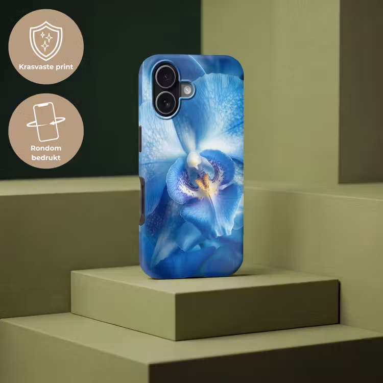 Blauw - Orchidee - Elegeant Toughcase MagSafe Apple iPhone 17 klein -USP_PrintM_NL