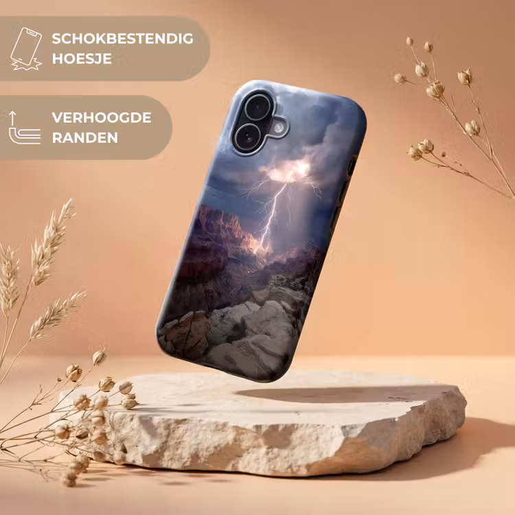 Bliksem - Wolken - Canyon Toughcase MagSafe Apple iPhone 17 klein -USP_RandenV_NL