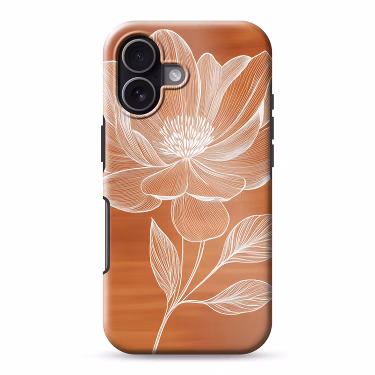 Bloem - Minimalistisch - Wit Toughcase MagSafe Apple iPhone 17 klein -3d