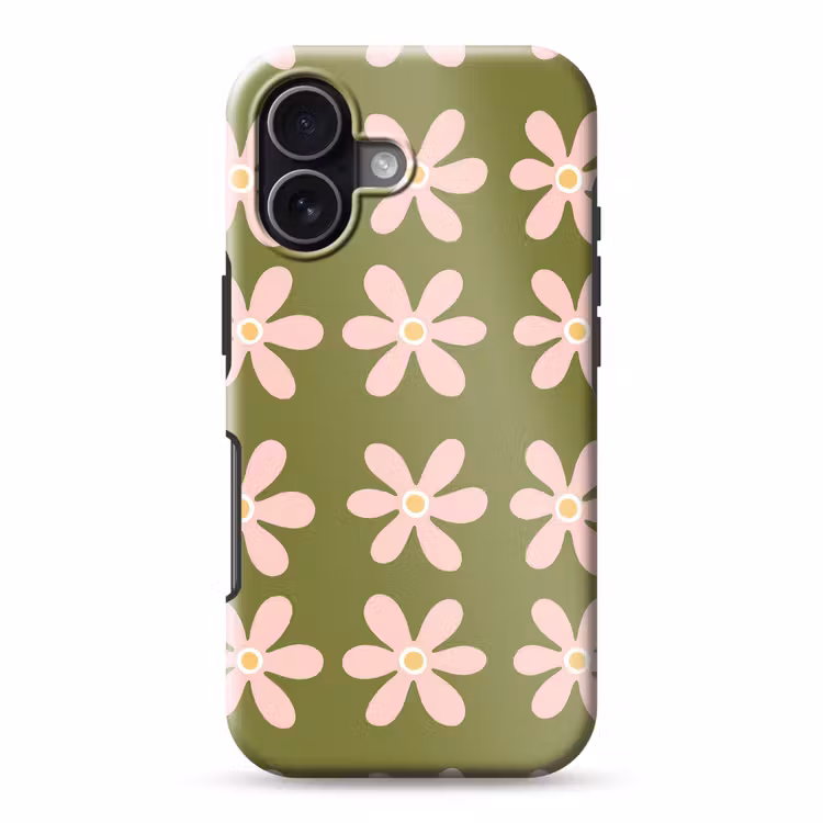 Bloem - Modern - Groen Toughcase MagSafe Apple iPhone 17 klein 1017 -3d