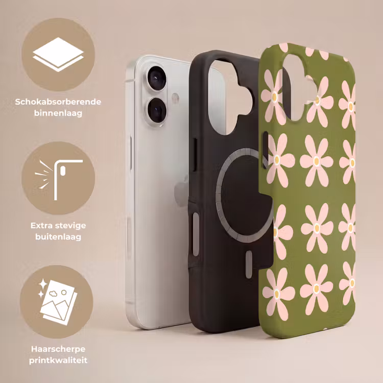 Bloem - Modern - Groen Toughcase MagSafe Apple iPhone 17 klein 1017 -USP_Lagen_NL