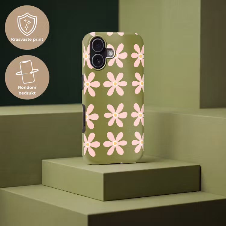 Bloem - Modern - Groen Toughcase MagSafe Apple iPhone 17 klein 1017 -USP_PrintM_NL