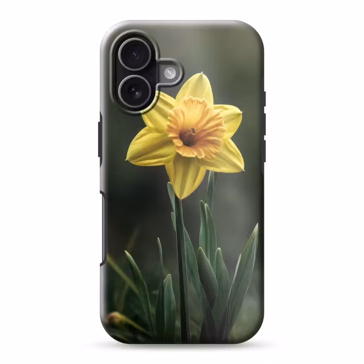Bloem - Narcis - Gras - Geel Toughcase MagSafe Apple iPhone 17 klein -3d