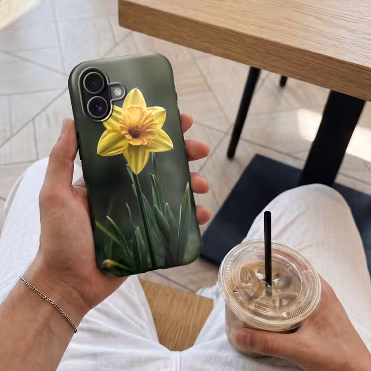 Bloem - Narcis - Gras - Geel Toughcase MagSafe Apple iPhone 17 klein -Sfeer1M
