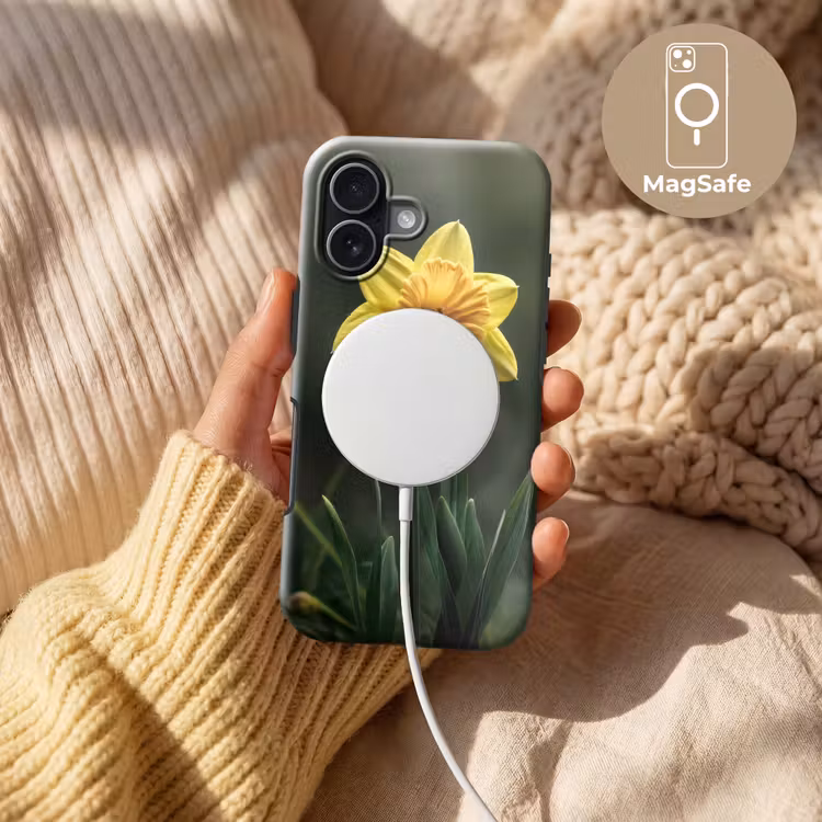 Bloem - Narcis - Gras - Geel Toughcase MagSafe Apple iPhone 17 klein -USP_MagsafeV