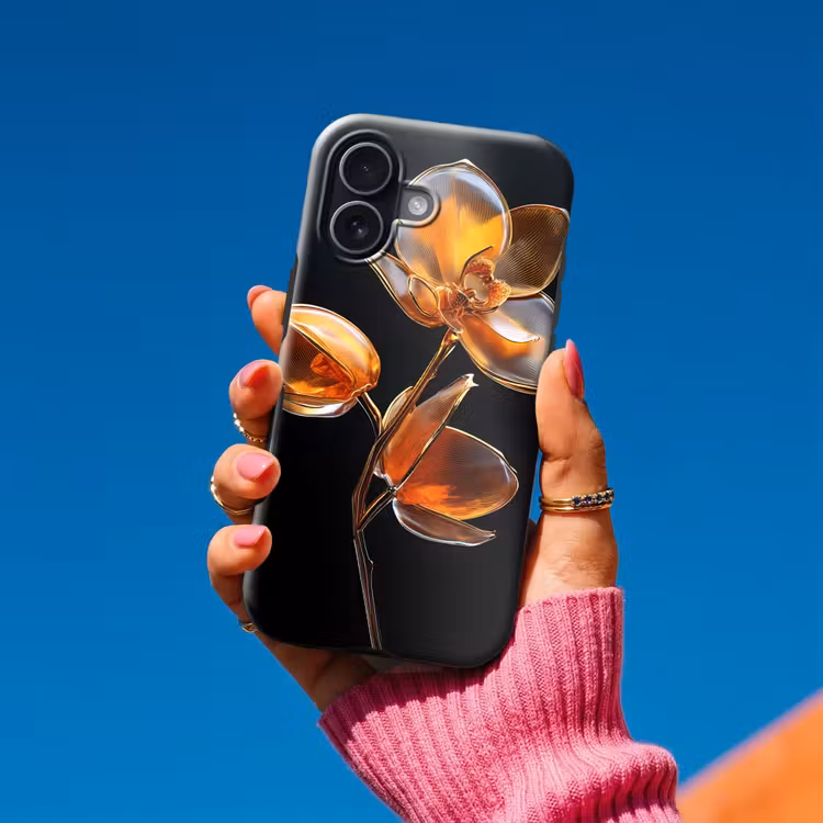 Bloem - Orchidee - Oranje Toughcase MagSafe Apple iPhone 17 klein -Sfeer1V